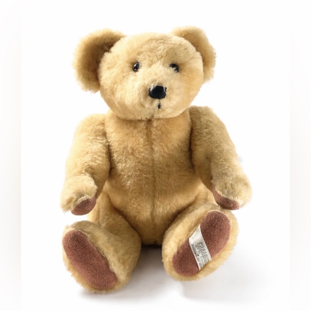 Vintage Carousel Teddy Bear Jointed Plush 12” – Midland, MI USA - Picture 2 of 8